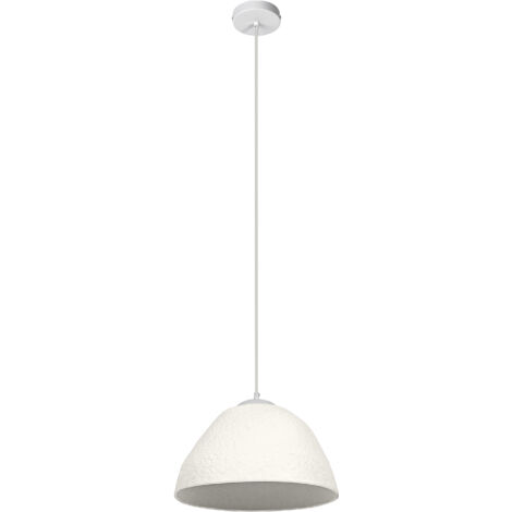 OSRAM Suspension Decor Camel Bell blanche en métal et papier mâché, E27, 375 mm de diamètre, abat-jour en matériau recyclé, durable grâce à sa source lumineuse remplaçable, montage facile (1/2)