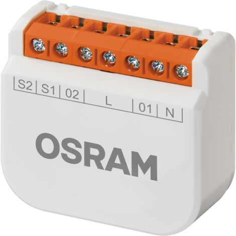 OSRAM Module de commutation Wi-Fi  SMART+, compteur d'énergie 2 canaux 10 A, blanc Module de commutation Wi-Fi  SMART+ 2 canaux, capacité de commutation 10 A, compteur d'énergie, Smart Home, compatibl (1/5)