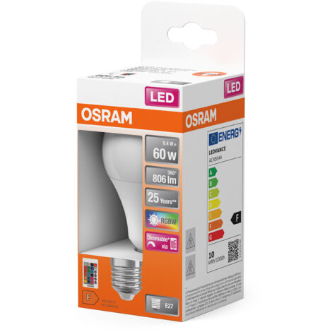 OSRAM Ampoule LED - E27 - Warm White - 2700 K - 10 W - remplacement pour  75-W-Incandescent bulb 