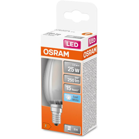 OSRAM Ampoule LED - E14 - Cool White - 4000 K - 2,50 W - remplacement pour  25-W-Incandescent