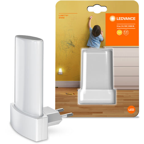 LEDVANCE veilleuse LED pour prise, LUNETTA® Shine / 0,28 W, 220…240 V, Warm White, 3000 K, Matériau: Polycarbonate (PC)