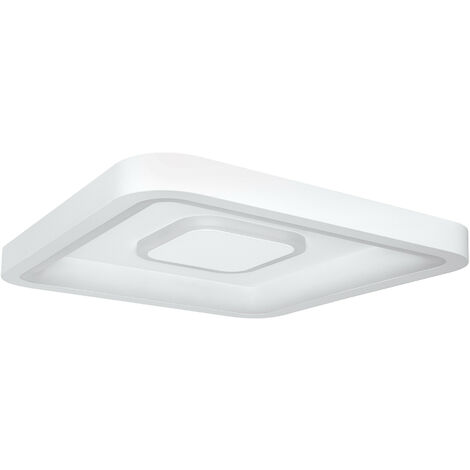 LEDVANCE ORBIS STELLA SMART+ WiFi luminaire, 48x48cm, plafonnier LED dimmable pour l'intérieur, 32W, température de couleur 2700 - 6500K, 3250 lumen, 2 LED RGB module, design carré, blanc (1/5)