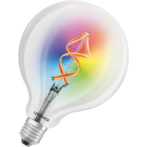 LEDVANCE Lampe LED intelligente avec Wifi, E27, couleurs RVB changeantes, forme de globe, filament coloré comme lumière d'ambiance, remplacement des ampoules de 60 W, contrôlable avec Alexa, Google (1/5)