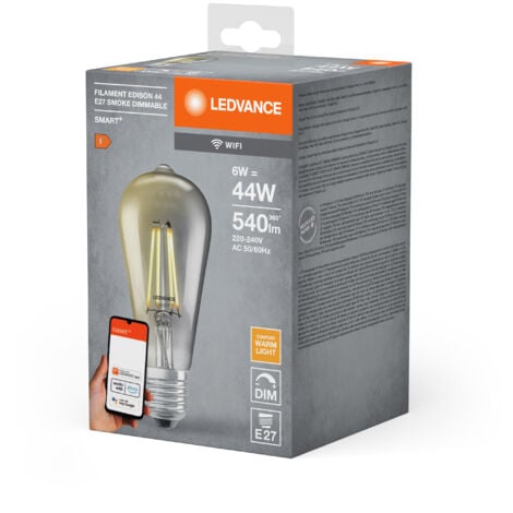 Ampoule LED Filament G125 E27 12.5W Verre Ambre Lumière Jaune