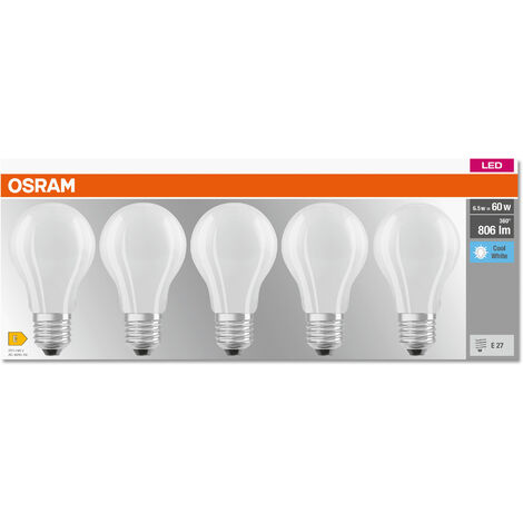 Osram Ampoule LED forme classique filament E27 Blanc lumière du jour 60 W  806 lm