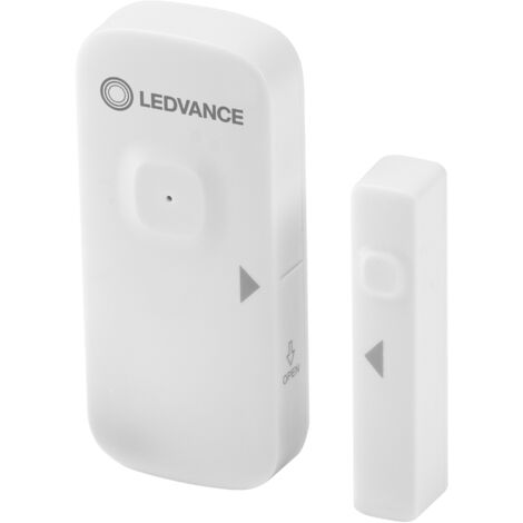 Ledvance – Détecteur d'ouverture sans fil – Alimentation par batterie rechargeable – Notifications d'état pour portes/fenêtres – Compatible avec application WiFi - X563192