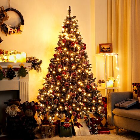 180 cm Weihnachtsbaum Pichte mit farbwechselnden LED Tannenbaum 