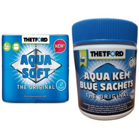 Thetford SET 2L Aqua Kem Blue + 0,78L Aqua Rinse + 4 Rollen Aqua Soft