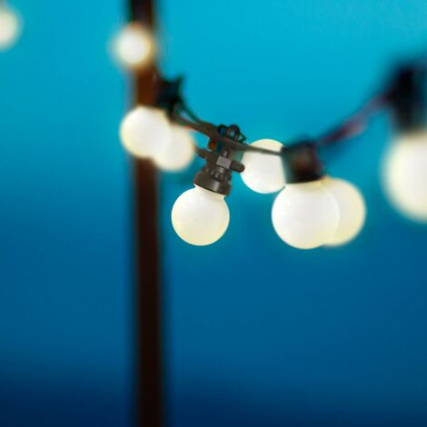 MAFY SOLAR Lichterkette – 10 Glühbirnen, 6,5 M, Solarbetrieben, Wetterfest, Für Garten & Terrasse