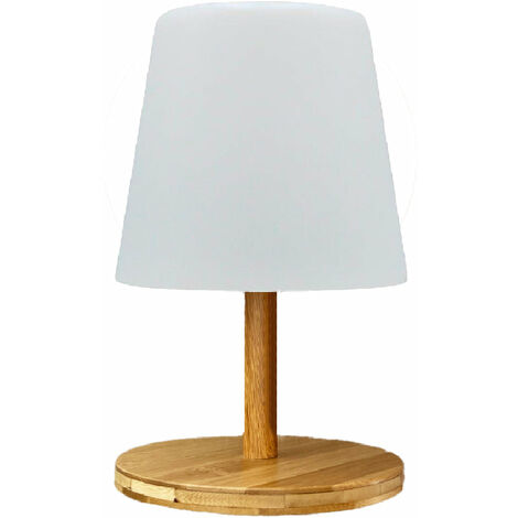LED-TISCHLAMPE kabellose dimmbare H25CM STANDY MINI WOOD