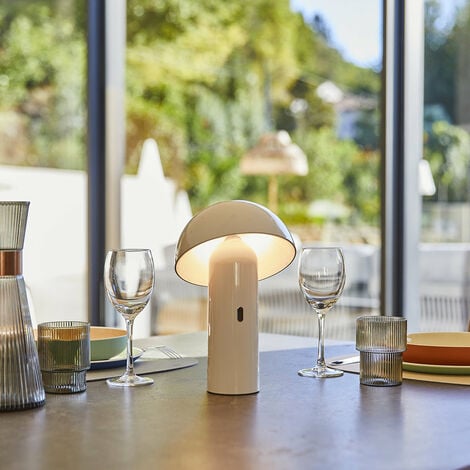 Led Tischlampe Kabellose Dimmbare TOD WHITE h28cm