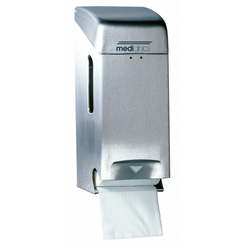 Mediclinics PR0784CS Dispensador de papel higiénico 2 rollos estándar inox satinado