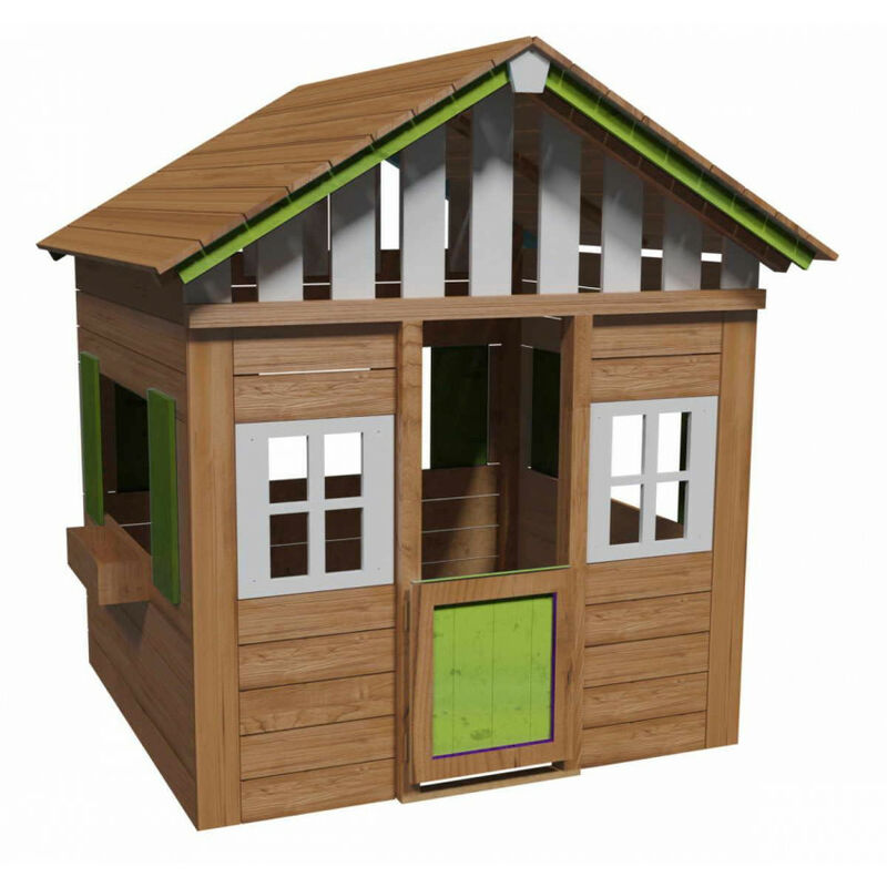 Casita Masgames Lollipop verde xl madera de infantil altura 164 cm tratada