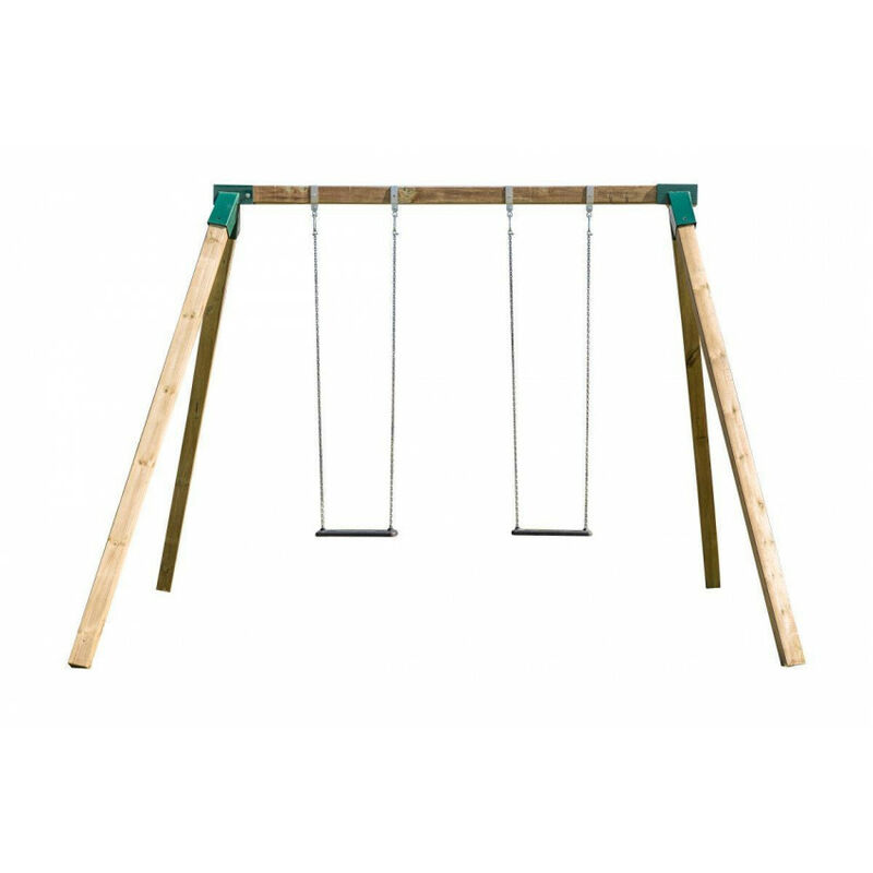 Columpio Karai Deluxe adultos cadenas madera doble cuadrada para modelo con masgames 3.40x2.80x2.15m edad recomendada3