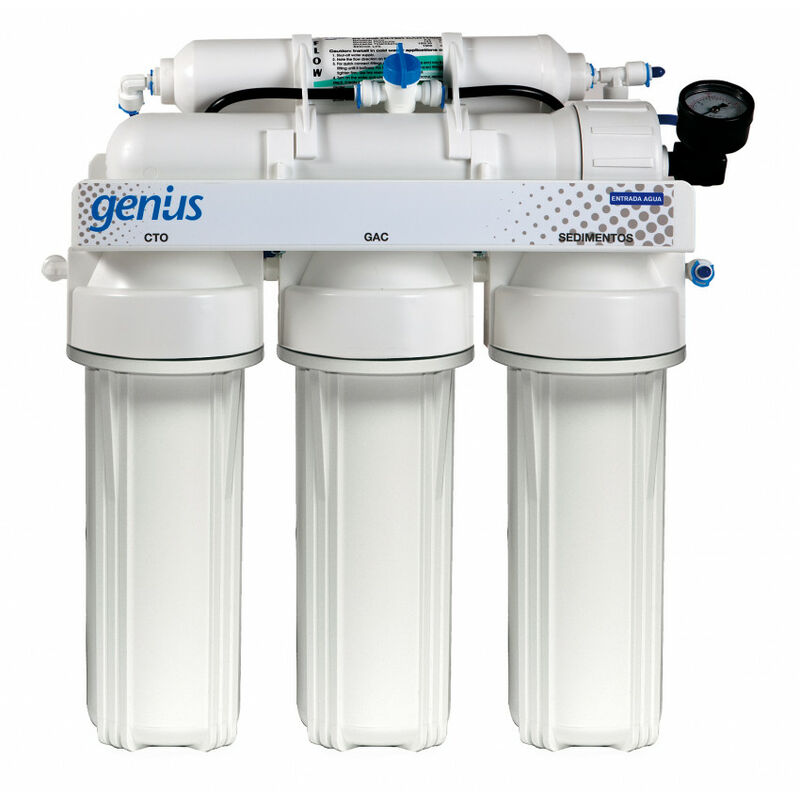 ATH ósmosis inversa sin válvula de flushing 5 etapas con bomba Genius 4-75 PUMP