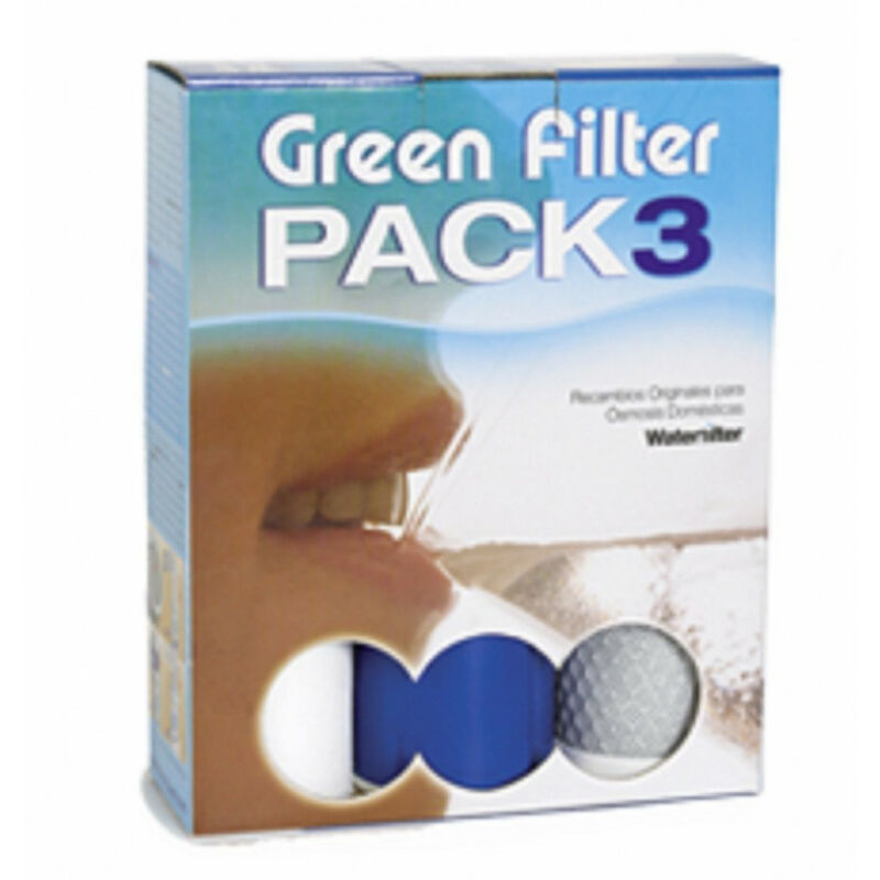 Pack 3 filtros de osmosis Greenfilter para osmosis 5 etapas