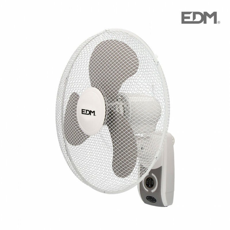 Ventilador De Pared. Blanco. Potencia: 45W Aspas: Ø40Cm Con Mando A Distancia. Ø43Cm Edm