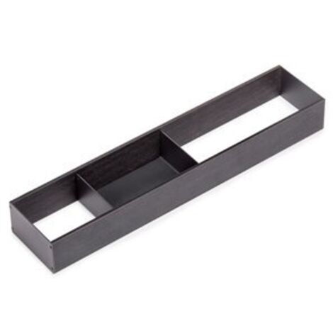 Emuca Organizzatore per cassetto Orderbox, 100x470 mm, Acciaio e Legno, Grigio antracite