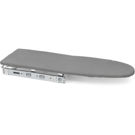 Emuca Tavola da stiro Iron 2, Acciaio e Legno, pieghevole ed estraibile per mobili Iron 2