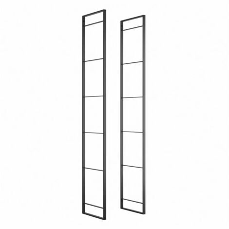Emuca Set di strutture per scaffalatura Lader, altezza 1790mm, Acciaio, Verniciato nero (1/10)