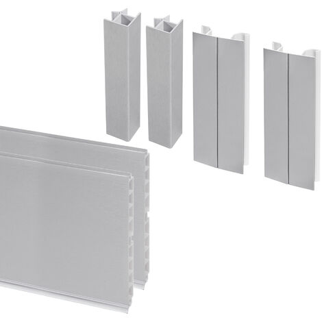Battiscopa per Mobili Cucina 4,7m H15 cm con Giunti in Plastica Emuca Anodizzato Satinato