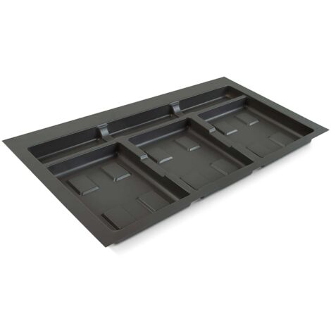 Emuca Base per contenitori per cassetti da cucina, modulo 800mm, Grigio antracite