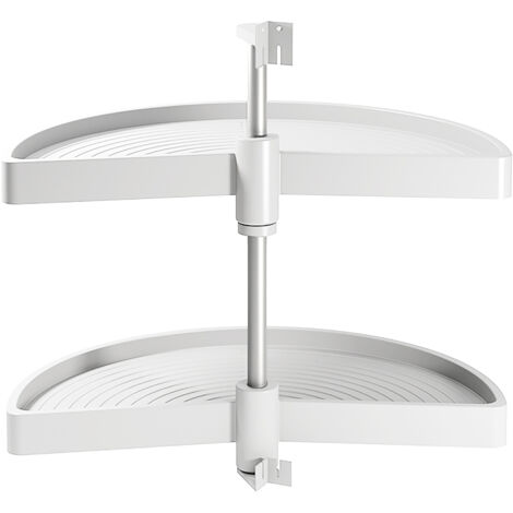 Cestello Girevole Ø75 cm per Mobile da Cucina 90 cm in Plastica Emuca Bianco