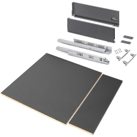 Kit Cassetto Vertex di H 178 mm con Pannelli Inclusi Larghezza 600 Grigio Antracite V Emuca
