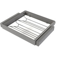 Emuca Kit cassetto portascarpe e telaio regolabile Quartz per armadi, chiusura ammortizzata e estrazione totale,, modulo 60 cm, finitura Titanio