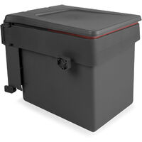 Pattumiera Differenziata per Anta Mobile Cucina 15L Apertura Automatica Emuca Grigio Antracite