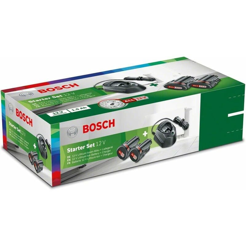Bosch Akku Set (2 Volt 12V Akku,12 Starter Ladegerät) System