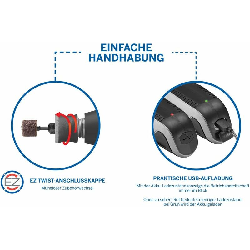 Einhell Akku Geräte Dremel Lire 7760-15 Akku Multifunktionswerkzeug 36V, Set 15Teilig Dremel Akku