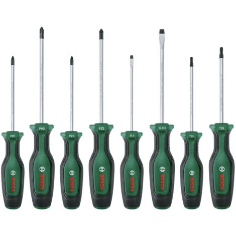 6-teiliges Schraubendreherset Mit Magnetischen Spitzen – 4 Schlitz- Und 2 Kreuzschlitzschraubendreher, Ergonomische Griffe