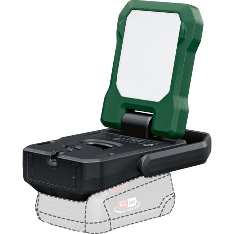 Bosch Akku- LED-Leuchte/Campinglampe EasySpotLight 18V-400 (warm-/kaltweißes Licht, 3 Helligkeitsstufen, Kopf klapp-/drehbar: 360°/180°, 18V, Powerbank USB-C®, ohne Akku)