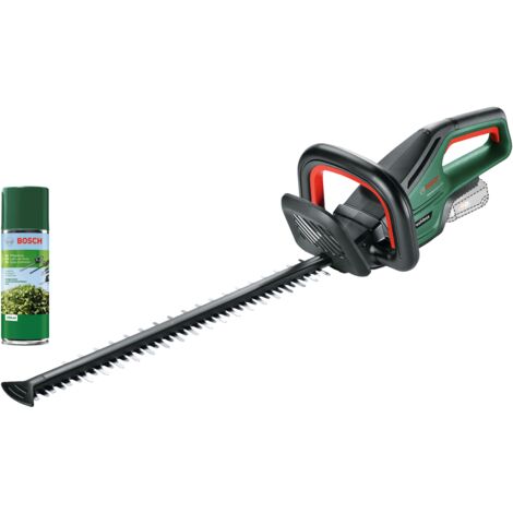 Bosch Akku-Heckenschere UniversalHedgeCut 18V-50 (ohne Akku, 18 Volt System, Messerlänge 50 cm, inkl. Pflegespray)