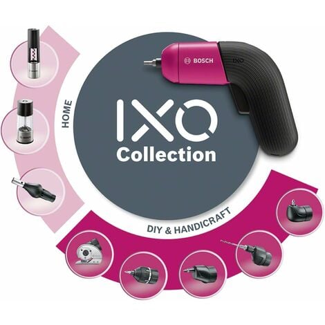 10tlg. Farbe: (6. IXO pink, Bosch Bit-Set) 3,6 Generation, Akkuschrauber Volt,