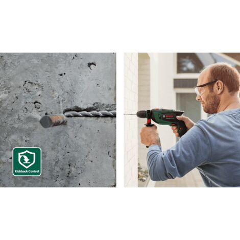 Bosch Schlagbohrmaschine UniversalImpact 800 (800 Watt, Zusatzhandgriff, Tiefenanschlag, BohrØ in Holz 30 mm)