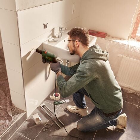 Bosch Schlagbohrmaschine EasyImpact 600 (600 Watt, Zusatzhandgriff, Tiefenanschlag, BohrØ in Holz 25 mm)