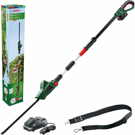 Bosch Akku Teleskop Heckenschere UniversalHedgePole 18 (1 Akku, 18 Volt System, Schwertlänge 43 cm)