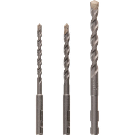 Bosch – Beton-Spiralbohrer-Set 2609256908 – 3-teilig 5/6/8 mm – SDS-Quick – für harten Beton und Naturstein – hohe Lebensdauer (1/5)