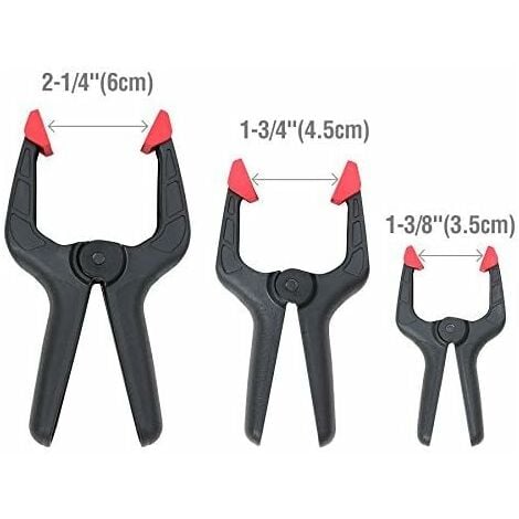 WORKPRO Lot de 16 pinces à ressort en nylon robuste pour photographie, bâche, artisanat, jardin, terrasse, 16,5 cm x 4 pièces, 11,4 cm x 6 pièces, 9,5 cm x 6 pièces)