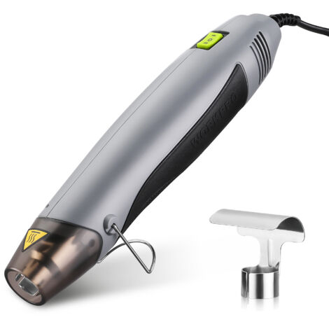Workpro – Décapeur thermique professionnel 200W/400W – Température réglable 300/500°C – Échauffement rapide 1,5s – Buse anti-brûlure incluse