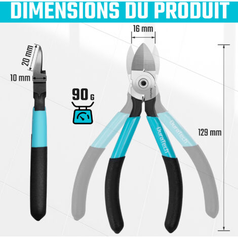 Pince Coupante Precision BOENFU 6 Pouces - Diagonale Pour Électronique, Bijoux, DIY - Noir
