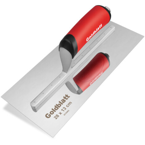 Truelle De Finition Goldblatt Rouge – Acier Inoxydable 12x4 Poignée Souple – Garantie à Vie