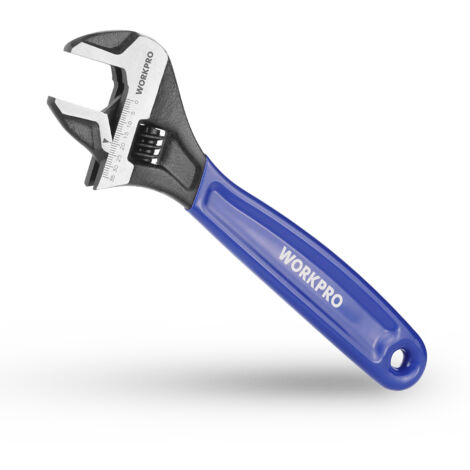 Workpro – Clé à molette 35 mm – Longueur 250 mm – Acier Cr-V forgé – Poignée ergonomique pour contrôle optimal – Applications industrielles (1/5)