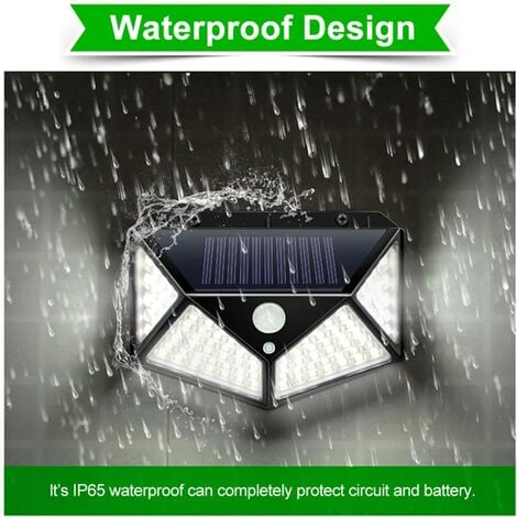 Lampe solaire 100LED IP65 étanche extérieur