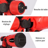 Pistolet à Peinture Sans Fil Gisam BL-PQJ - 2 Batteries 2Ah Et Réservoir 1000ml Inclus