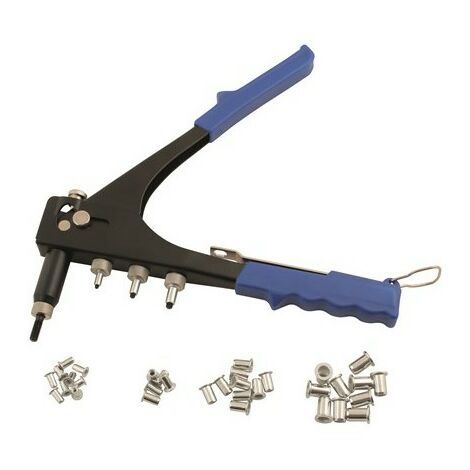 Dekton Heavy Duty Pop Rivet Gun Hand Riveter Tool + 60 Rivets 4 Size Rivets  inc