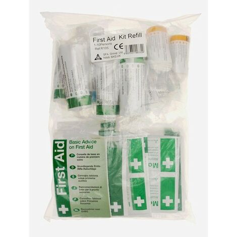 SAFETY FIRST AID HSE First Aid Kit Refill - 1-10 Persons - R10S