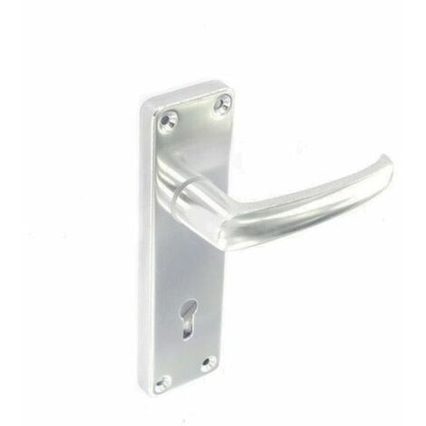 Securit Aluminium Lock Handles Bright (Pair) 150mm Metal - S3071